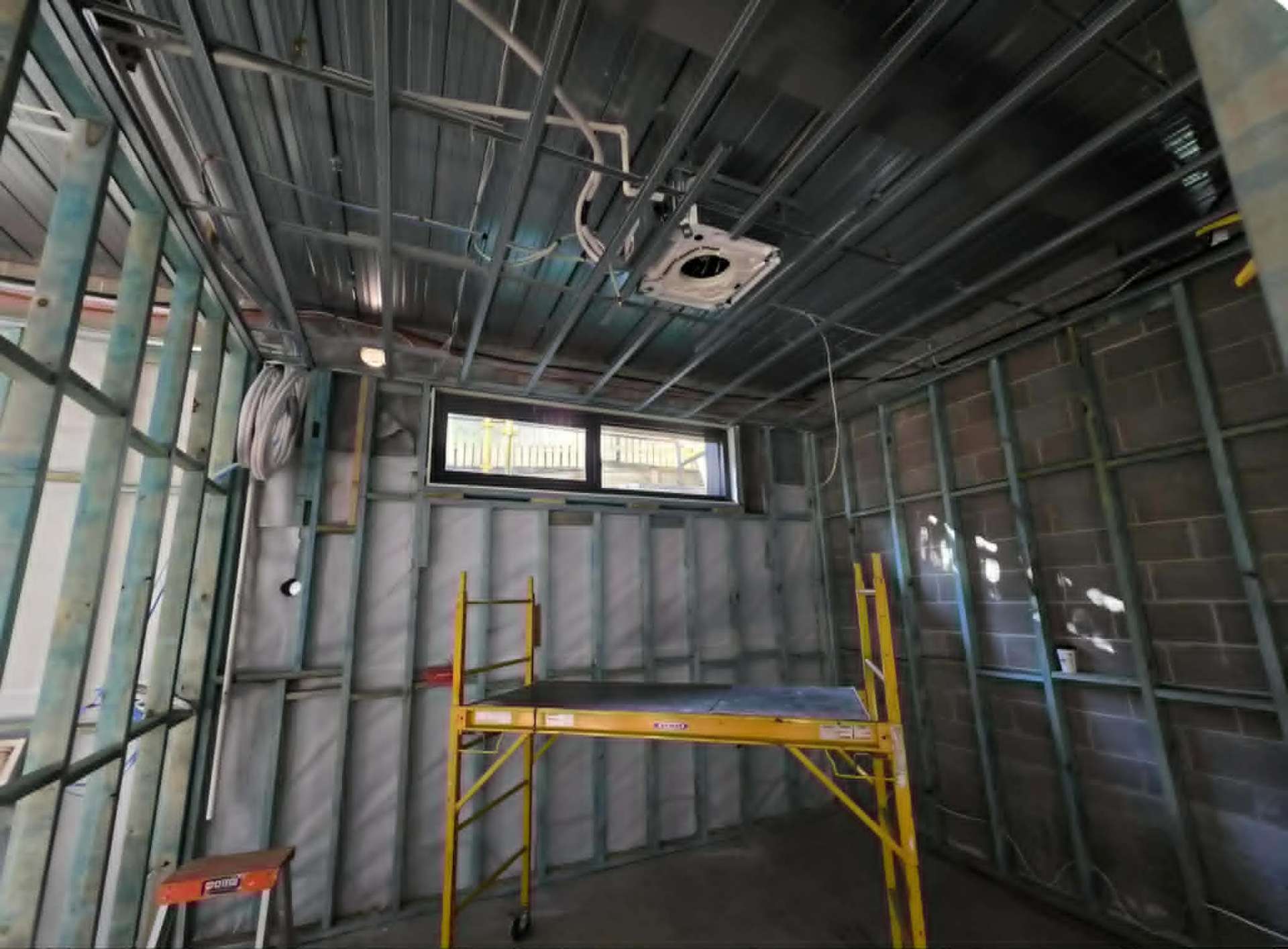 New plasterboard ceiling installed over an existing brick garage interior in Ballarat